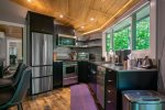 Stainless appliances and counter tops